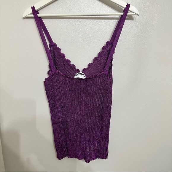 GANNI Metallic Strap Top - Picture 4 of 9